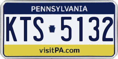 PA license plate KTS5132