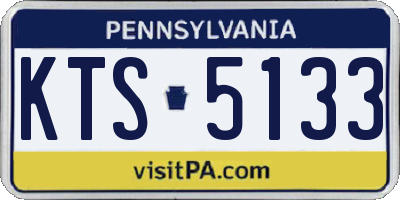 PA license plate KTS5133