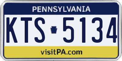 PA license plate KTS5134