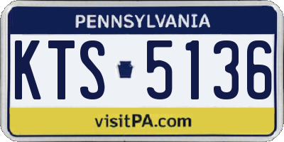 PA license plate KTS5136