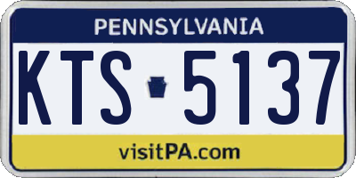 PA license plate KTS5137