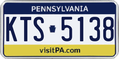 PA license plate KTS5138