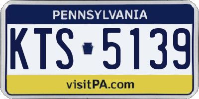 PA license plate KTS5139