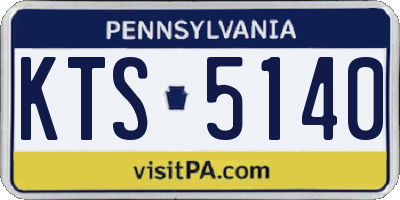 PA license plate KTS5140