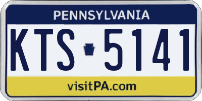 PA license plate KTS5141