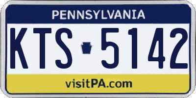 PA license plate KTS5142