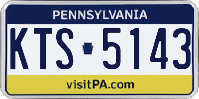 PA license plate KTS5143