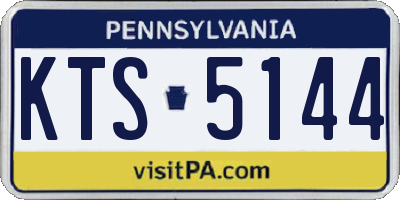 PA license plate KTS5144