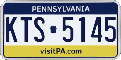 PA license plate KTS5145