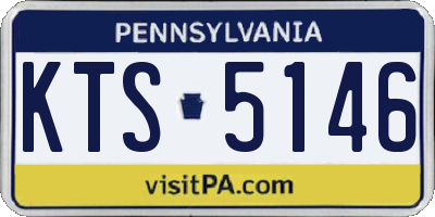 PA license plate KTS5146