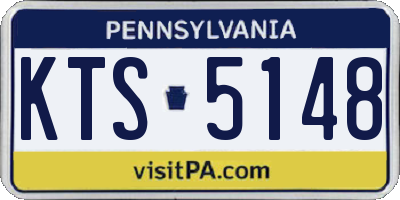 PA license plate KTS5148
