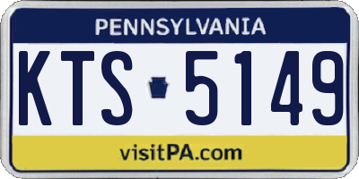 PA license plate KTS5149