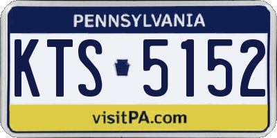 PA license plate KTS5152