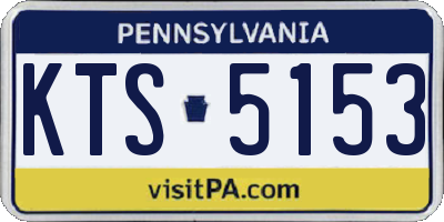 PA license plate KTS5153