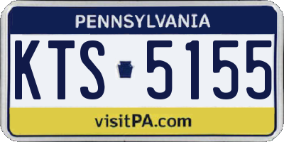 PA license plate KTS5155