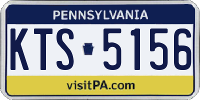 PA license plate KTS5156