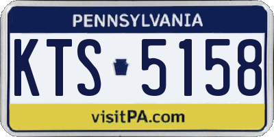 PA license plate KTS5158