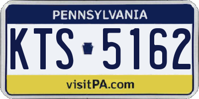 PA license plate KTS5162