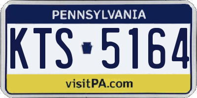 PA license plate KTS5164