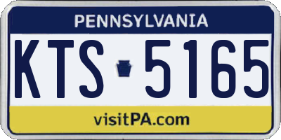 PA license plate KTS5165