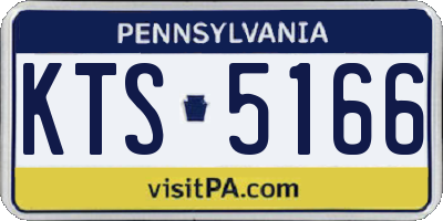 PA license plate KTS5166