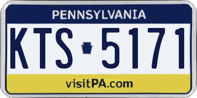 PA license plate KTS5171