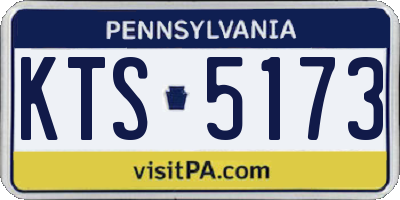 PA license plate KTS5173