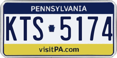 PA license plate KTS5174