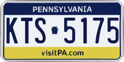 PA license plate KTS5175