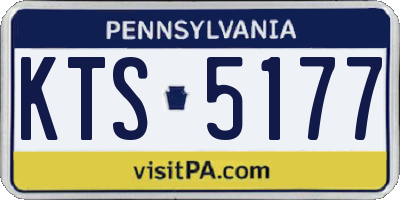 PA license plate KTS5177
