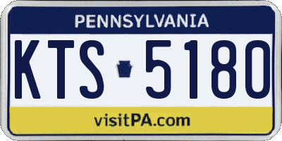PA license plate KTS5180