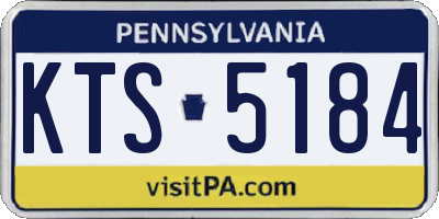PA license plate KTS5184