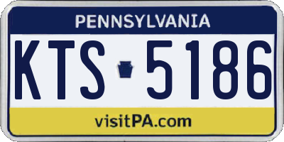 PA license plate KTS5186