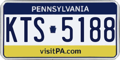 PA license plate KTS5188