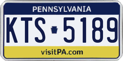 PA license plate KTS5189