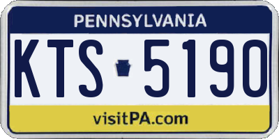 PA license plate KTS5190