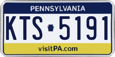 PA license plate KTS5191