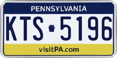 PA license plate KTS5196