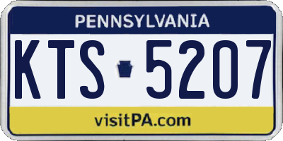 PA license plate KTS5207