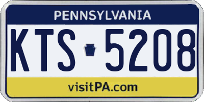 PA license plate KTS5208