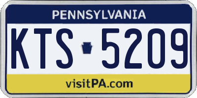 PA license plate KTS5209