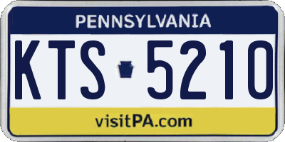 PA license plate KTS5210