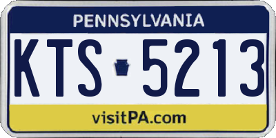 PA license plate KTS5213