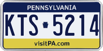 PA license plate KTS5214