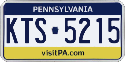 PA license plate KTS5215