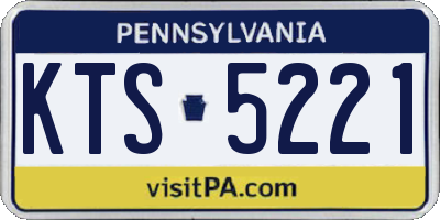 PA license plate KTS5221