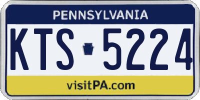 PA license plate KTS5224