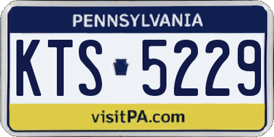 PA license plate KTS5229