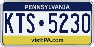 PA license plate KTS5230