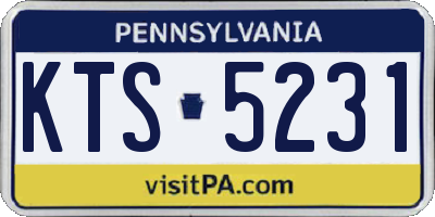 PA license plate KTS5231